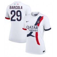 Fotballdrakt Dame Paris Saint-Germain Bradley Barcola #29 Bortedrakt 2024-25 Kortermet